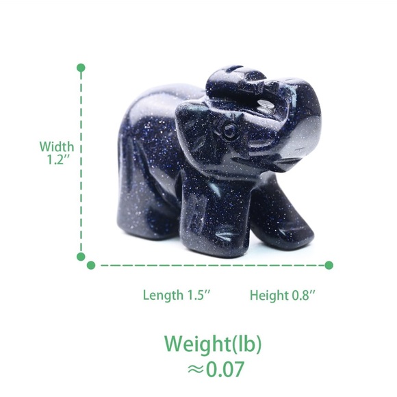 🆕New Citrine Crystal Gemstone Elephant Figurine 1.5” - Picture 4 of 5